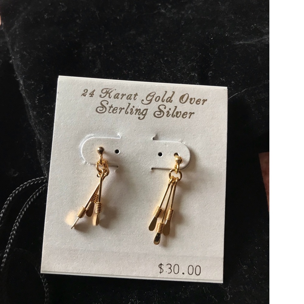 NTW gold color earrings